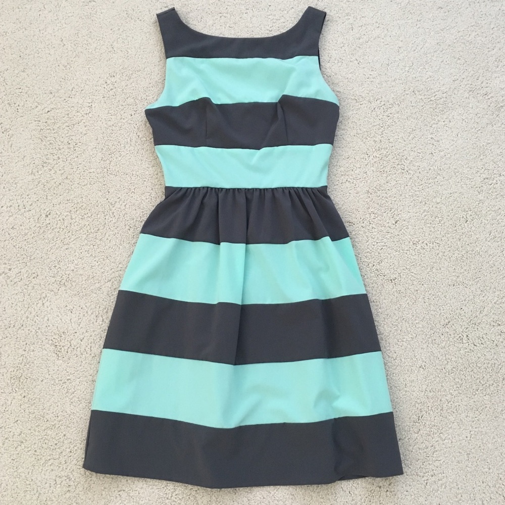 Grey and Mint Skater Dress (sz 1/2)